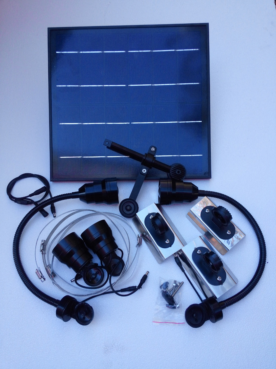 High End Cree Bullhorn Solar Lighting Kit - Flexible
