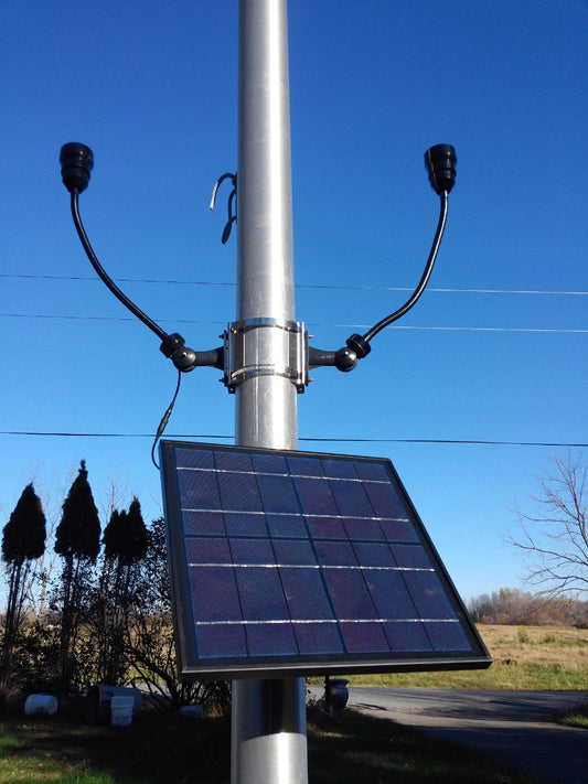High End Cree Bullhorn Solar Lighting Kit - Fixed
