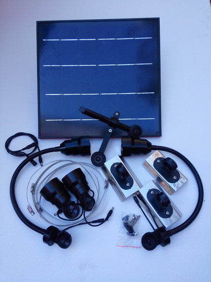 High End Cree Bullhorn Solar Lighting Kit - Flexible