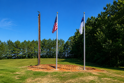 20 ft Aluminum Flagpole, External Stationary
