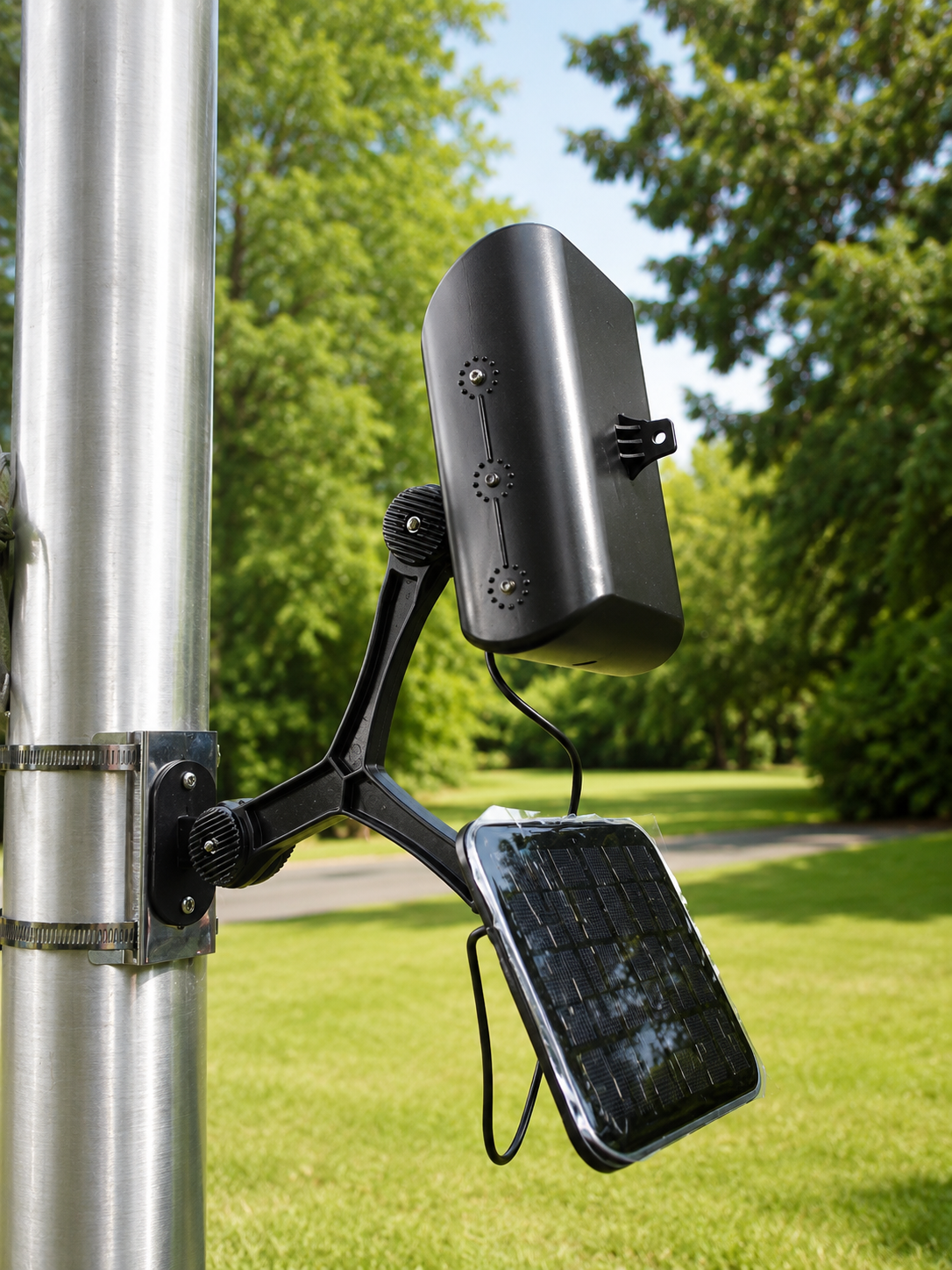 Entry Level Commercial Solar Flagpole Light 4LED